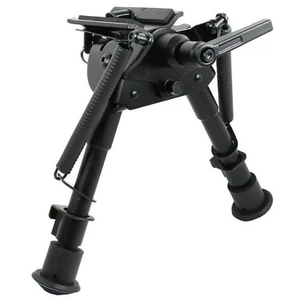 Сошки HARRIS BIPOD 6"-9" з качалкою кріплення на антабку чорні 43338 фото