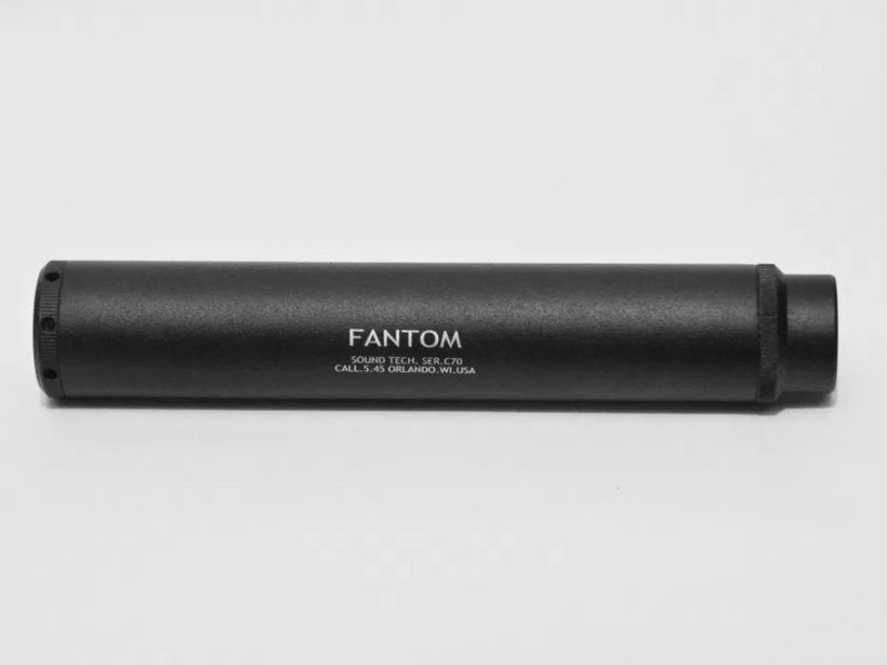 Глушник FANTOM 7.62: (М14х1Л)– 12 камер для АК-47, АК-47М, АКСМ. чорний 43782 фото