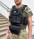 Плитоноска швидкого скидання з боковими карманами Cordura 1000D+ напашник та 6 підсумків чорна 42251 фото 2