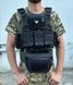 Плитоноска швидкого скидання з боковими карманами Cordura 1000D+ напашник та 6 підсумків чорна 42251 фото 3